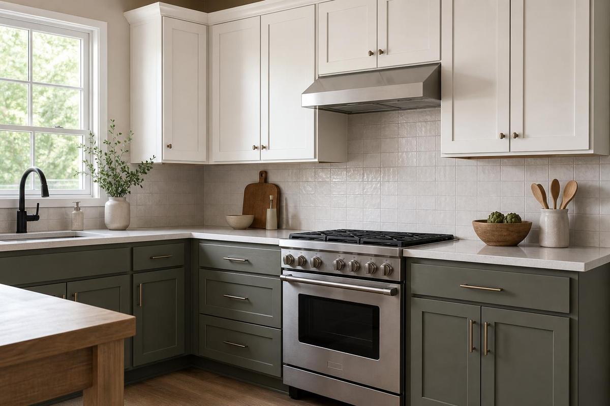Two-tone kitchen cabinet refresh