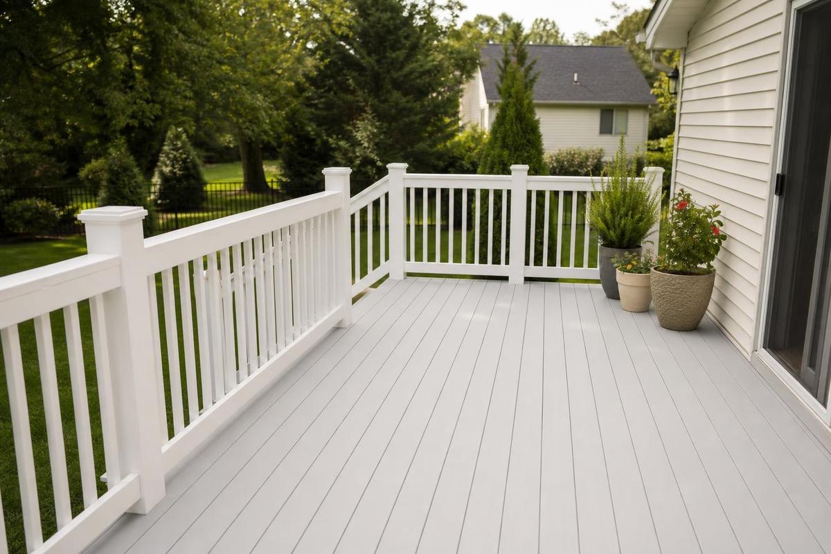 Solid-color painted deck finish